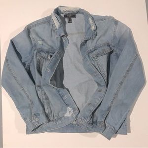 Forever 21 Distressed & Ripped Denim Jacket